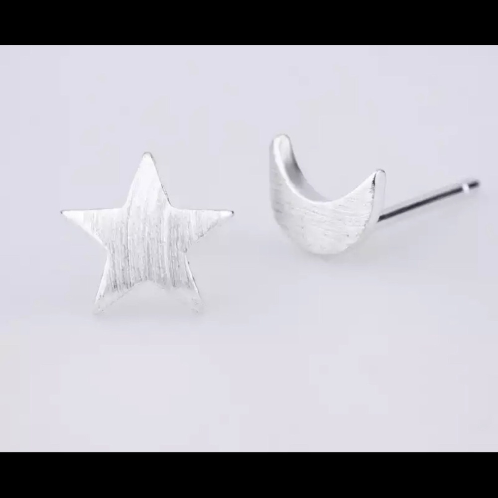 Moon and star earrings